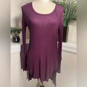 ‼️BOGO SALE‼️🌹Free People Purple High/Low Long-sleeve Top Size XS